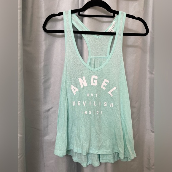 Angel but Devilish Side Victoria Secret size small teal tank top - Picture 1 of 5